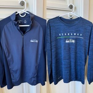 Men’s Seahawks Long Sleeve Tops Bundle Antigua NFL Nike Dry Fit Size Medium